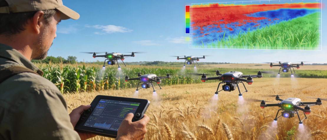 Уровни зрелости автономного роя дронов — от ботов до единого организма.